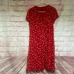 Red/polka dot dress